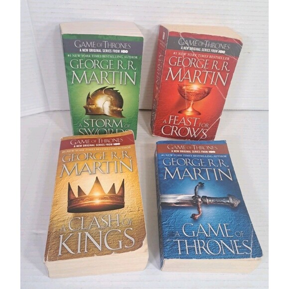 Game of Thrones Book Lot 4 Paperback Set George R.R. Martin Song of Ice & Fire - Picture 2 of 6
